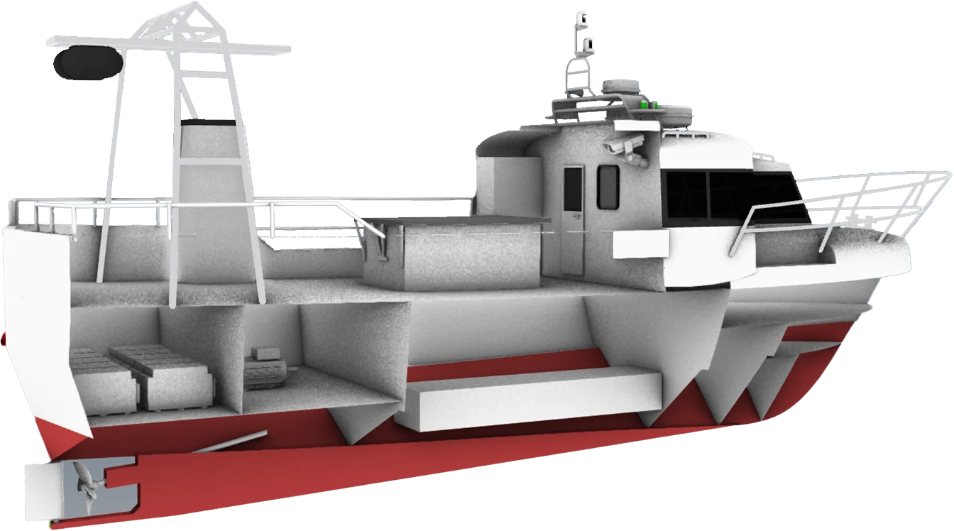 Diesel-propelled coastal ship to green boat conversion EPC